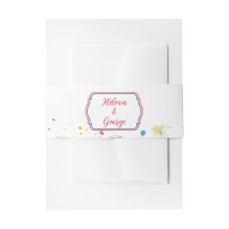 Mid century doodle - Belly band Invitation Belly Band