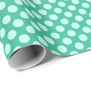 Mid-Century dots - Earth colours, turquoise Wrapping Paper
