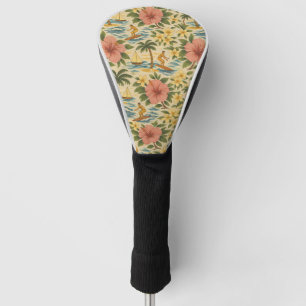 Mid Century Faded Hawaiian Shirt Print Golf Head Cover