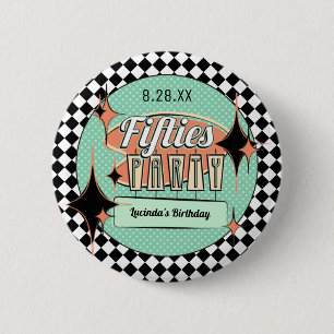 Mid-Century Fifties Party Button