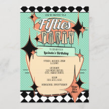 Mid-Century Fifties Party Invitation