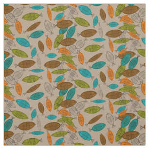 Mid-Century Fish Art Fabric