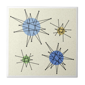 Mid Century Franciscan Starburst 1 Ceramic Tile