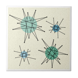 Mid Century Franciscan Starburst 5 Ceramic Tile