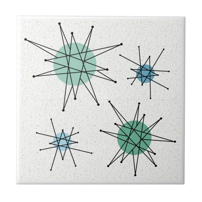 Mid Century Franciscan Starburst 6   Ceramic Tile (Front)