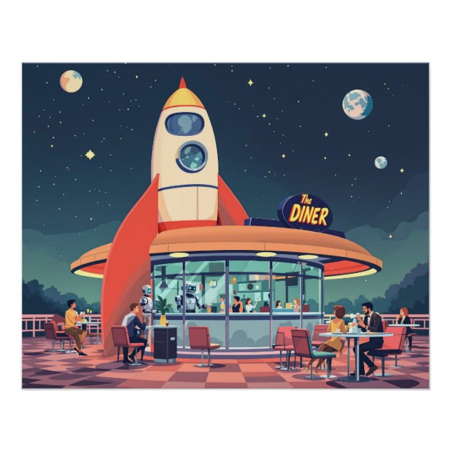 Mid-Century Futurismus Poster (Front)