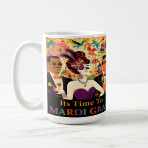 Mid Century Futuristic Mardi Gras Cocktail Party Coffee Mug