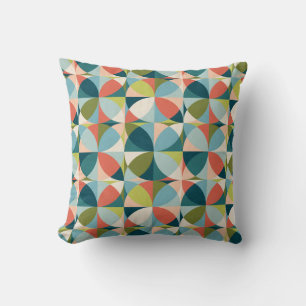 Mid-Century Geometric, Abstract Seamless Design. Cushion