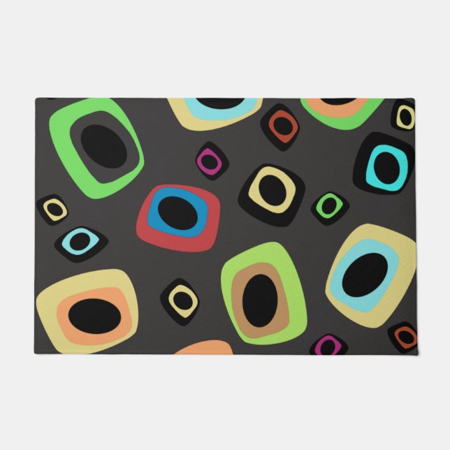 Mid-Century Geometric Door Mat (Front)