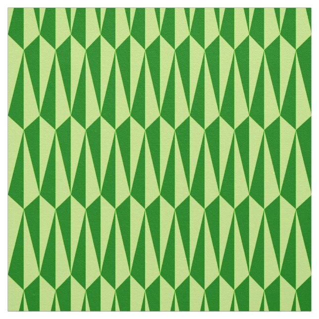 Mid-Century geometric, emerald green Fabric (Swatch)