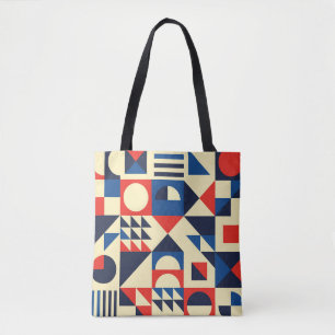 Mid-Century Geometric: Funky Retro Pattern. Tote Bag