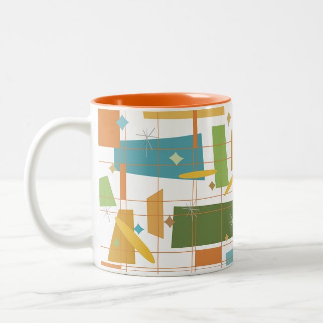 Mid century geometric mug (Left)