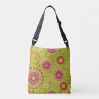 Mid-Century Geometric Pattern Crossbody Bag