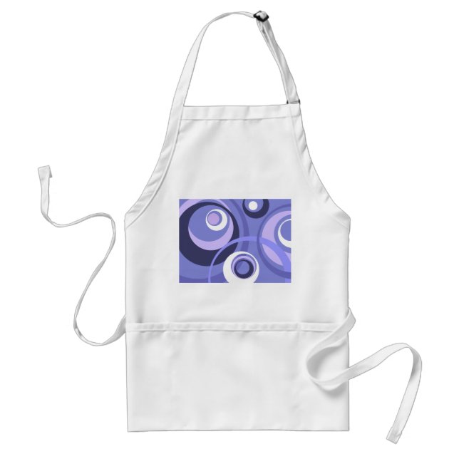 Mid-Century Geometric Purple Circles Abstract Standard Apron (Front)