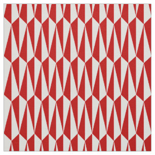 Mid-Century geometric, red and white Fabric