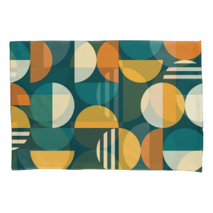 Mid-Century Geometric: Retro Minimalist Design. Pillowcase
