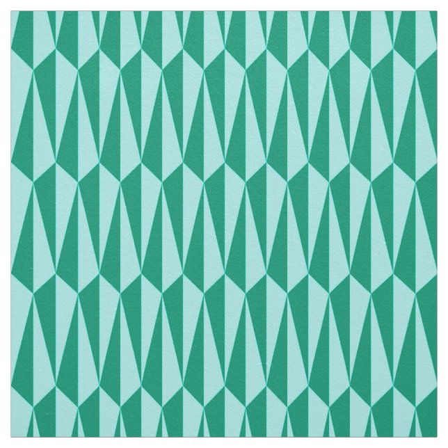 Mid-Century geometric, turquoise and aqua Fabric (Swatch)