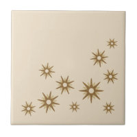 Mid-Century Gold Starburst Design