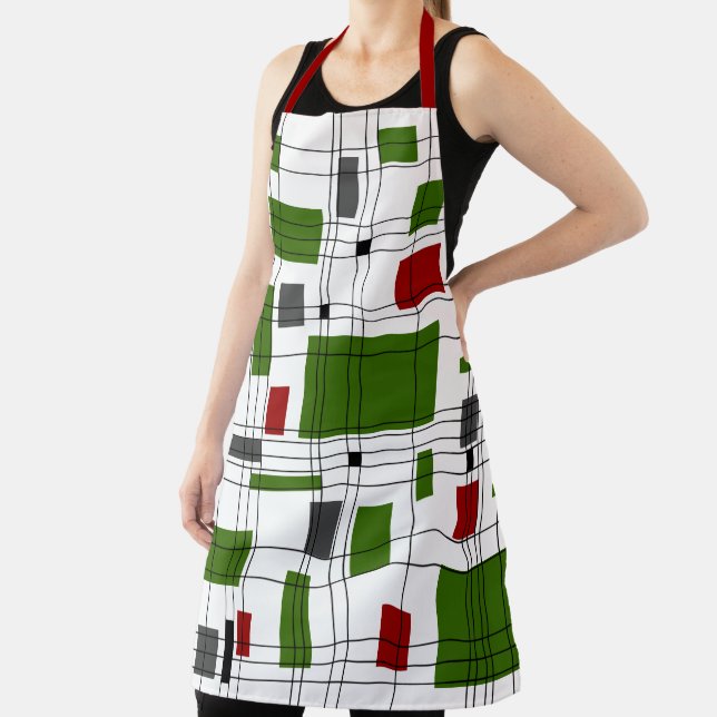 Mid Century Grid Apron (Insitu)
