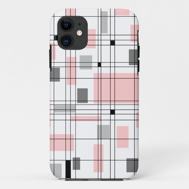 Mid Century Grid Case-Mate iPhone Case (Back)