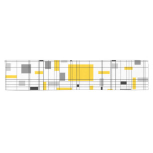 Mid Century Grid Short Table Runner