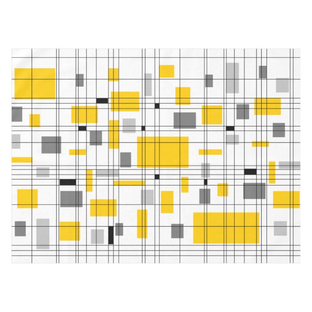 Mid Century Grid Tablecloth (Front (Horizontal))