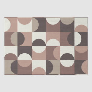 Mid Century Half Circles in Mocha Mousse and brown Tissue Paper