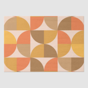  Mid Century Half Circles in orange brown amber  Tissue Paper