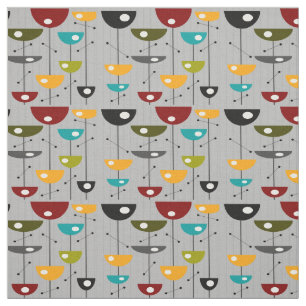 Mid-Century Half Moons Floral Fabric