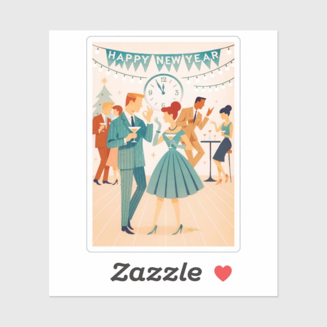 Mid Century Happy New Year The Martini Dance (Sheet)