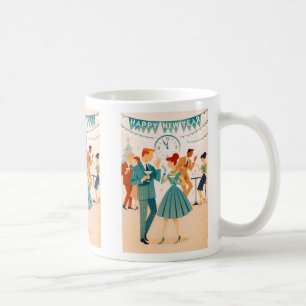 Mid Century Happy New Year The Martini Dance Coffee Mug