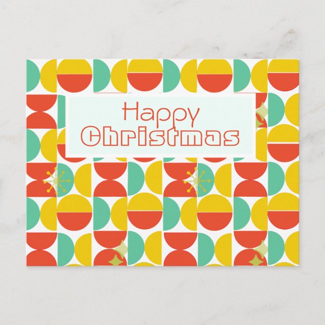 Mid Century Holiday Postcard (Front)