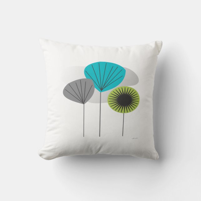 Mid Century Inspired Pillow  Seed Pods (Front)