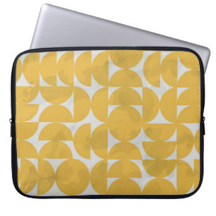 mid century inspired seamless pattern with marble laptop sleeve