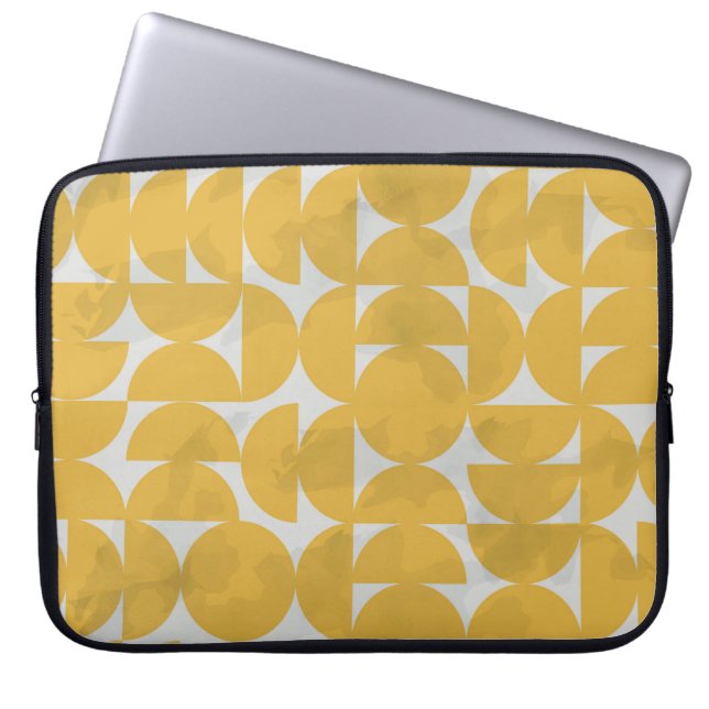 mid century inspired seamless pattern with marble  laptop sleeve (Front)