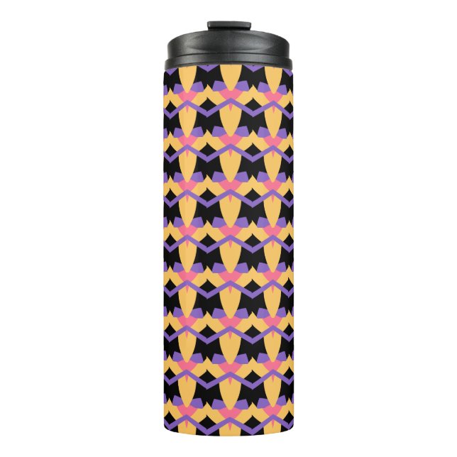 Mid-Century Inspired Tile Pattern Thermal Tumbler (Front)