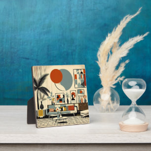 Mid Century Interior Design Eclipse Livingroom Plaque