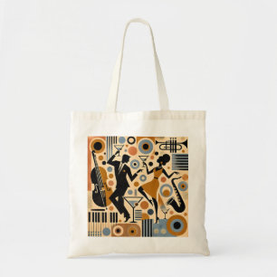 Mid Century Jazz Age Minimalist Art Martini Dance Tote Bag