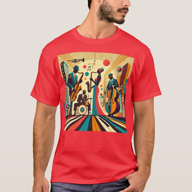 Mid Century Jazz Age Quartet T-Shirt (Front)