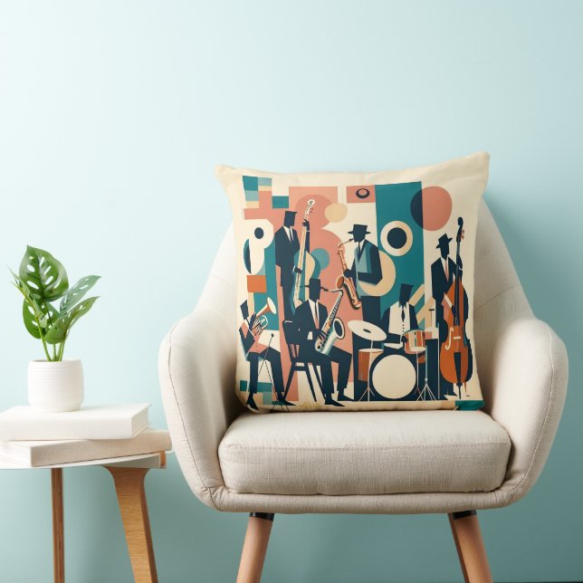 Mid Century Jazz Age Sextet Cushion (Chair)