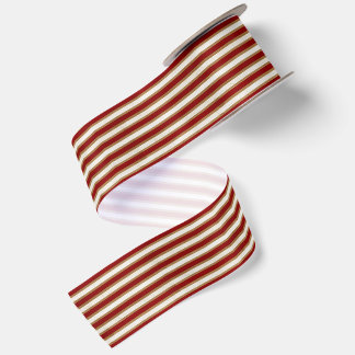 Mid-Century Kraft Paper Christmas Wrapping Paper Satin Ribbon