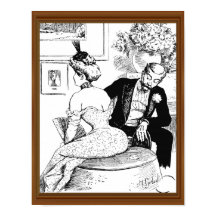 Mid-Century Lady Corset Man Leering