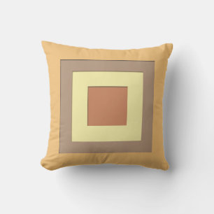 Mid-Century layered squares - Mustard Yellow & Tan Cushion