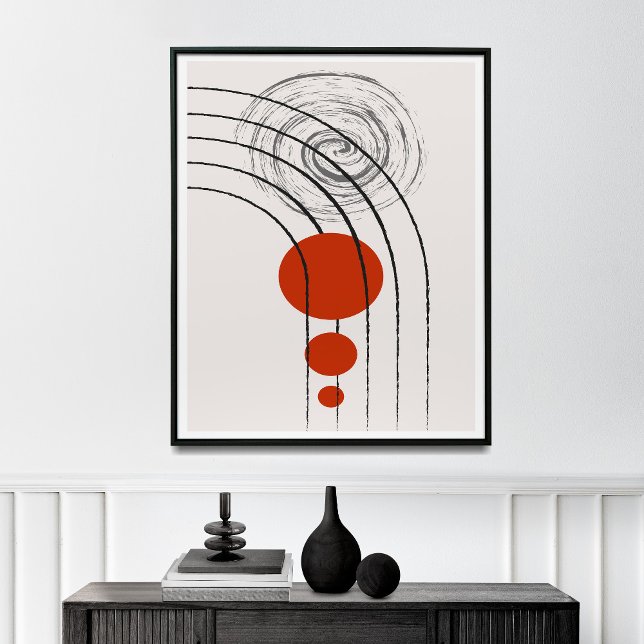 Mid-Century Line Art Unique Decor Poster (Creator Uploaded)