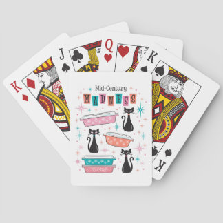 Mid-Century Madness Retro Pyrex Black Cats Cards