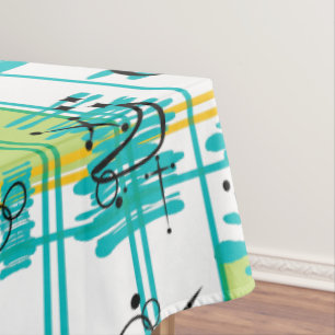 Mid Century Madras Tablecloth