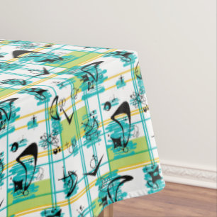 Mid Century Madras Tablecloth