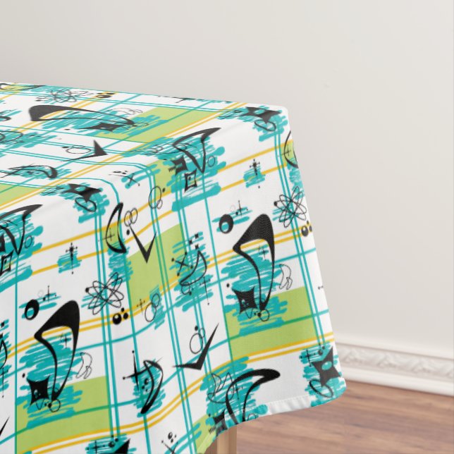 Mid Century Madras Tablecloth (In Situ)