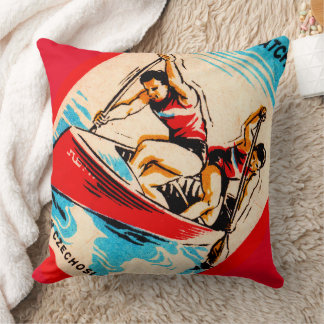 Mid Century Matchbox Cover Art Cushion