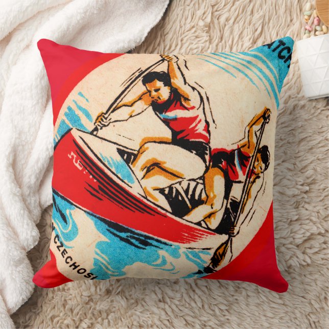 Mid Century Matchbox Cover Art Cushion (Blanket)